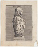 1700-1750 4db metszet antik műemlékekről: P.S.B. Sculp.: Manus Aeneae pars interior; Canopus / 
Engr...