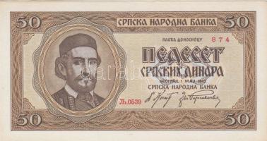 Szerbia 1942. 50D T:I Serbia 1942. 50 Dinara C:UNC