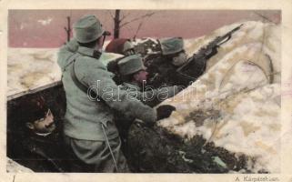 Soldiers in Carpathians, trench (b)