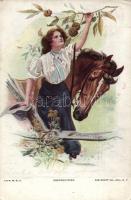 Chestnutting, lady with horse s: Paul Heckscher (EK)
