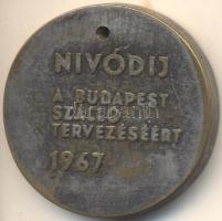 1967. "NÍVÓDÍJ A Budapest Szálló Tervezéséért - Középülettervező Vállalat 1949" Br emlékér...