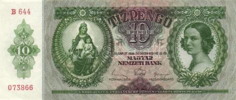 1936. 10P (10x) egymás utáni sorszámmal T:I,I-