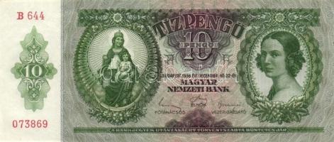 1936. 10P (10x) egymás utáni sorszámmal T:I,I-