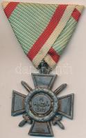 1942. "Tűzkereszt I. fokozata" hadifém kitüntetés mellszalaggal T:2- Hungary 1942. "Hungarian Fire Cross 1st class" war metal decoration with ribbon C:VF