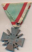 1942. "Tűzkereszt I. fokozata" hadifém kitüntetés mellszalaggal T:2-
Hungary 1942. "H...