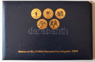 Amerikai Egyesült Államok 1984. "Los Angeles-i Olimpia zsetonjai" szettben eredeti tokban T:1 USA 1984. Commemorate set of transit fare tokens of the Los Angeles Olympic Games in 1984 in original case C:UNC