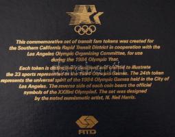 Amerikai Egyesült Államok 1984. "Los Angeles-i Olimpia zsetonjai" szettben eredeti tokban ...