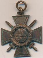 1943. "Tűzkereszt I. fokozata" hadifém kitüntetés mellszalag nélkül T:2- Hungary 1943. "Hungarian Fire Cross 1st class" war metal decoration without ribbon C:VF