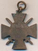 1943. "Tűzkereszt I. fokozata" hadifém kitüntetés mellszalag nélkül T:2-
Hungary 1943. &qu...