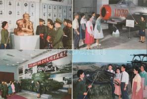 9 db modern, használatlan, észak-koreai képeslap katonai múzeumról / 9 modern, unused postcards from North Korea, military museum