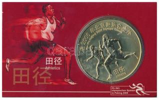 Kína 2008. 10Y "Olimpia - Atlétika" eredeti csomagolásban tanúsítványal T:BU  China 2008. 10 Yuan "Olympics - Athletics" in origina folder with certificate C:BU