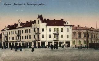 Ungvár Sternberger and financial palace, the shop of Gerstl E.