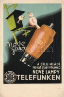 Telefunken lamp, advertisement s: Pribyl