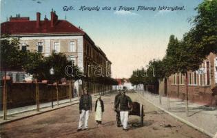 Győr Hunyadi utca a Frigyes Főherceg laktanyával (EK)