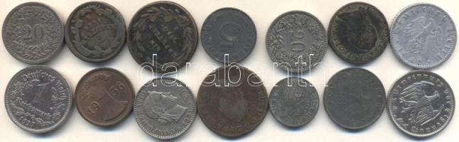 1780-1944. 14db vegyes fémpénz Ausztria, Svájc és Német 3. Birodalom-ból T:vegyes 13 metal coins of Austria, Switzerland and German Third Reich C:mixed