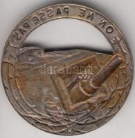 Franciaország 1914-1918. "ON NE PASSE PAS" Wiltshire ezred Br jelvénye (35mm), tű nélkül T...