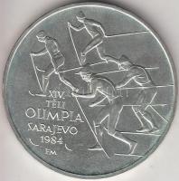 1984. 500Ft Ag "Sarajevoi Téli Olimpia" T:BU Eredeti tokban, tanúsítvánnyal!