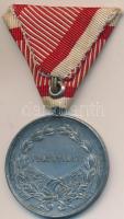 1917. "Károly Ezüst Vitézségi Érem I. osztálya" hadifém kitüntetés mellszalaggal T:2
Hunga...