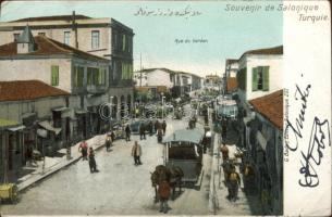 Thessaloniki; Rue du Vardan, horse tramway (EK)