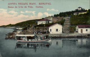 Corfou, Vido coast, cruise ship