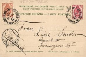 Tbilisi, Tiflis; St David mountain litho