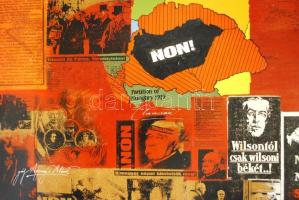 Jelzés nélkül: Trianon. Vegyes technika, farost, 80×120 cm