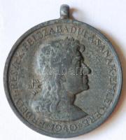 1940. "Erdélyi részek felszabadulásának emlékére" cink kitüntetés mellszalag nélkül T:2- 1940. Commemorative Medal for the Liberation of Transylvania, zinc decoration without ribbon C:VF