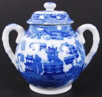 Jelzett japán teázó szett: 2db kiöntő, 1db cukortartó, 8db csésze és alátét / 
Japanese tea set