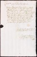 1624 Ex offo az Egri Püspökség földügyletével kapcsolatban Ondrejovics János aláírással és címeres viszpecséttel