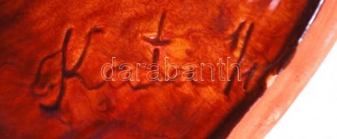 Pápai Kata (keramikus): Leveles nagy kínáló. Mázas kerámia gazdagon díszített, jelzett, hibátlan, m:...