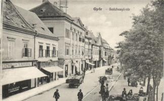 Győr, Széchenyi tér, Dohány üzlet (wet damage)