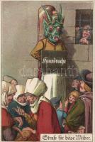 German female pillory with dragon costume (Rb)