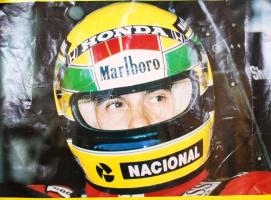 cca 1990 Ayrton Senna Forma 1-es reklámplakát, 96x66cm