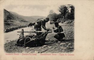 Shoeing an ox, Caucasian folklore