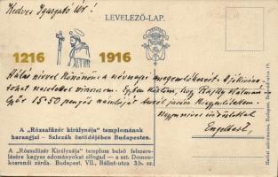 Budapest XIII. Szlezák-harangöntöde (Frangepán utca), a Rózsafüzér királynéja templom harangjával