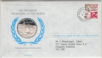 ENSZ 1976. "A Világ nemzeteinek emlékérmei - Bahrein" Ag emlékérem (15g/0.925/32mm) megcím...