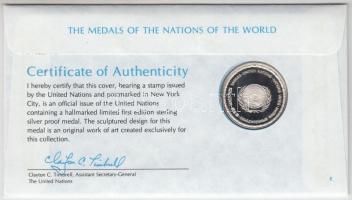 ENSZ 1981. "A Világ nemzeteinek emlékérmei - Kambodzsa" Ag emlékérem (15g/0.925/32mm) megc...