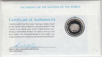 ENSZ 1981. "A Világ nemzeteinek emlékérmei - Közép Afrikai Köztársaság" Ag emlékérem (15g/...