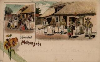 Mohács sokácok és busók litho