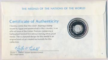 ENSZ 1981. "A Világ nemzeteinek emlékérmei - Egyiptom" Ag emlékérem (15g/0.925/32mm) megcí...