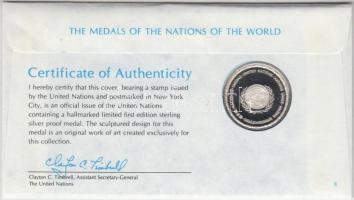 ENSZ 1982. "A Világ nemzeteinek emlékérmei - Guinea-Bissau Ag emlékérem (15g/0.925/32mm) megcím...