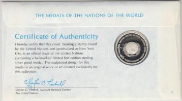 ENSZ 1982. "A Világ nemzeteinek emlékérmei - Honduras" Ag emlékérem (15g/0.925/32mm) megcí...