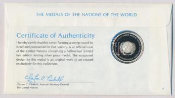 ENSZ 1978. "A Világ nemzeteinek emlékérmei - Ízrael" Ag emlékérem (15g/0.925/32mm) megcímz...