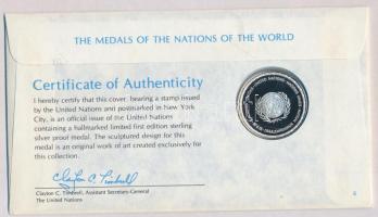 ENSZ 1982. "A Világ nemzeteinek emlékérmei - Jordánia" Ag emlékérem (15g/0.925/32mm) megcí...