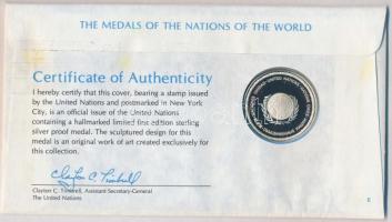 ENSZ 1982. "A Világ nemzeteinek emlékérmei - Líbia" Ag emlékérem (15g/0.925/32mm) megcímze...