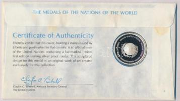 ENSZ 1979. "A Világ nemzeteinek emlékérmei - Libéria" Ag emlékérem (15g/0.925/32mm) megcím...