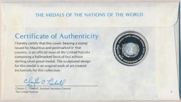 ENSZ 1980. "A Világ nemzeteinek emlékérmei - Mauritius" Ag emlékérem (15g/0.925/32mm) megc...