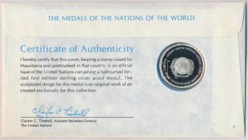 ENSZ 1978. "A Világ nemzeteinek emlékérmei - Mauritánia" Ag emlékérem (15g/0.925/32mm) meg...