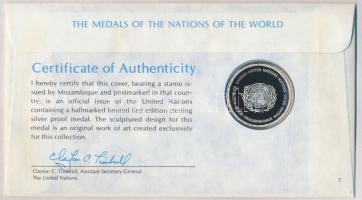 ENSZ 1979. "A Világ nemzeteinek emlékérmei - Mozambik" Ag emlékérem (15g/0.925/32mm) megcí...
