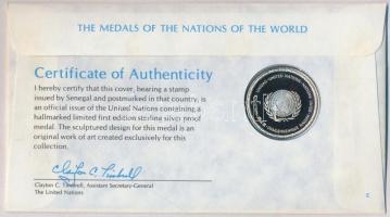 ENSZ 1980. "A Világ nemzeteinek emlékérmei - Szenegál" Ag emlékérem (15g/0.925/32mm) megcí...